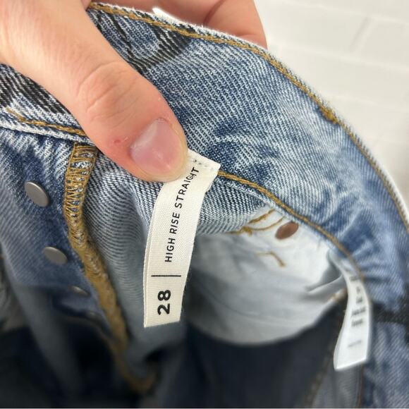 Pacsun Eco Butterfly High Waisted Straight Leg Jeans Size 28 - Picture 4 of 12